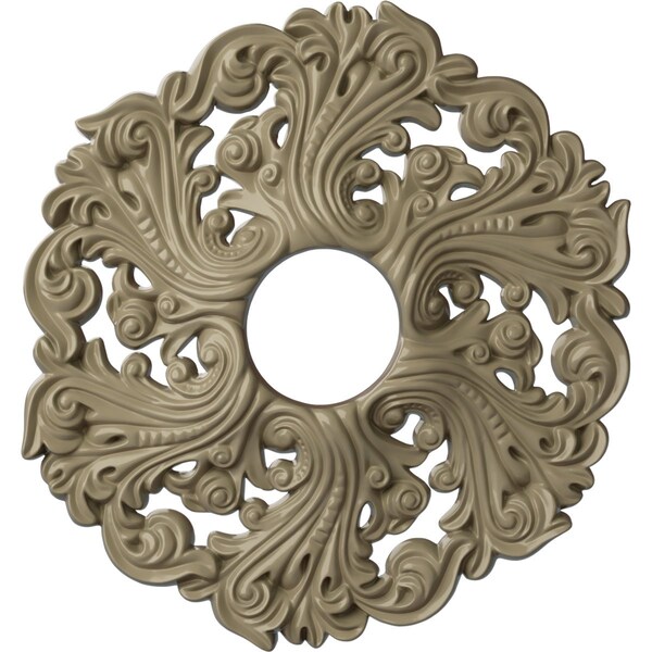 Ekena Millwork Orrington Ceiling Medallion (Canopies up to 4 3/4"), 19 5/8"OD x 4 3/4"ID x 1 3/4"P, Gobi Desert CM19ORGDF - main